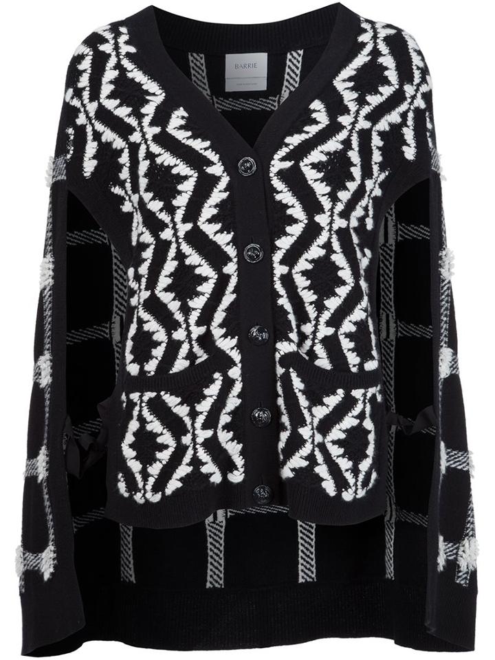 Barrie Cashmere Cape Cardigan, Women's, Size: Medium, Black, Cashmere