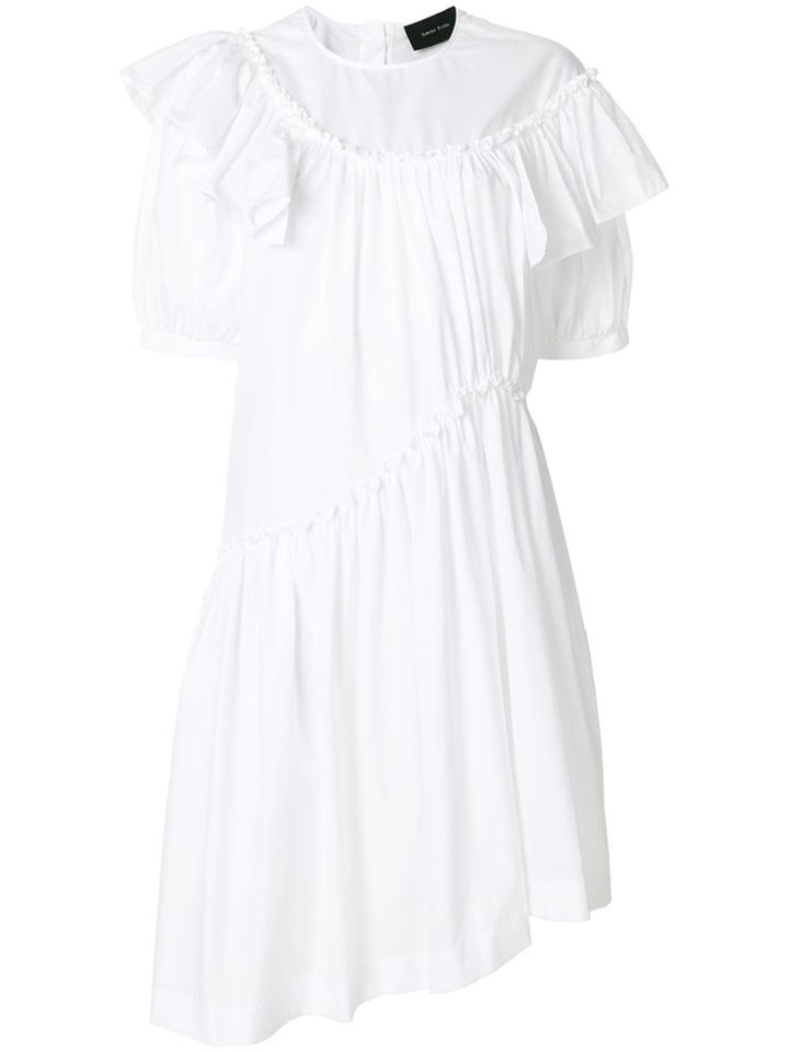 Simone Rocha Ruffled Shirt Dress - White