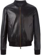 Ami Alexandre Mattiussi Classic Bomber Leather Jacket