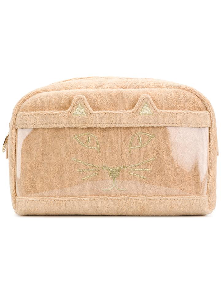 Charlotte Olympia Terry Kitty Pouch - Nude & Neutrals