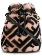 Fendi Double F Bucket Bag - Pink & Purple