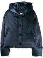 Mm6 Maison Margiela Cropped Padded Hood Jacket - Blue