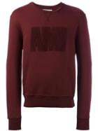 Ami Alexandre Mattiussi Terrycloth Ami Logo Sweatshirt, Men's, Size: Large, Red, Cotton