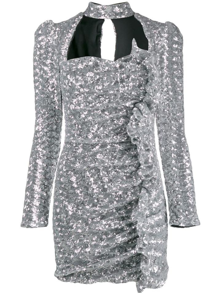 Giuseppe Di Morabito Ruffled Trim Dress - Silver