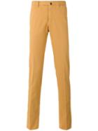 Incotex Skinny Trousers, Men's, Size: 52, Yellow/orange, Cotton/spandex/elastane