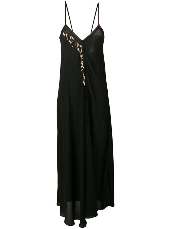 Giacobino Bead-embellished Slip Dress - Black