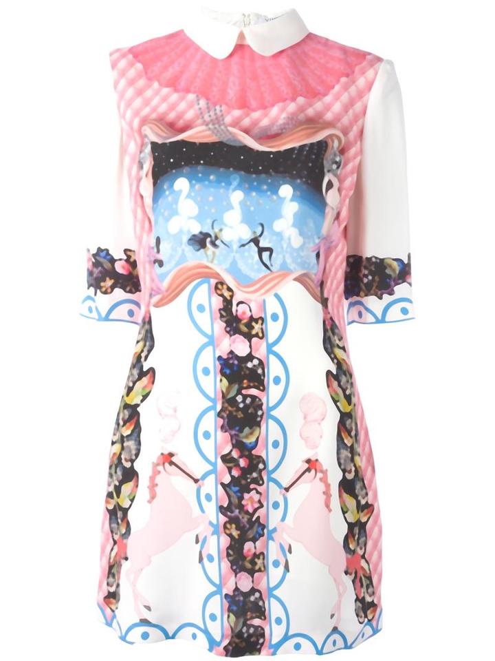 Vivetta 'crescione' Print Dress, Women's, Size: 44, White, Acetate/cupro/viscose