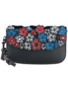 Coach Embellished Clutch, Women's, Black, Cotton/leather