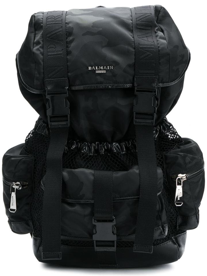 Balmain Military Inspired Backpack - Black