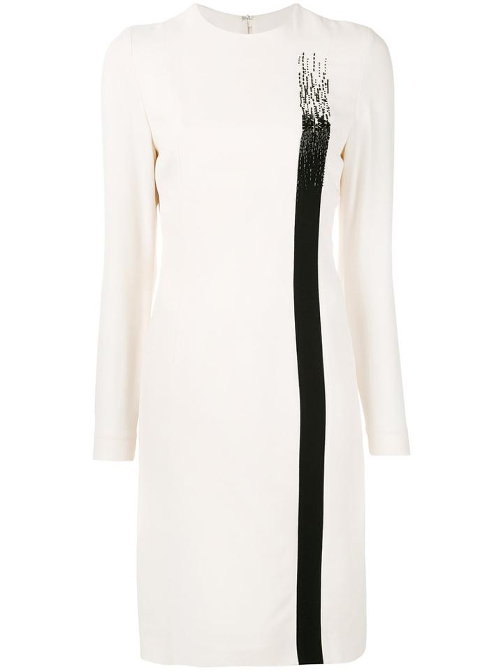 Jean Louis Scherrer Vintage - Beaded Panel 1990 Dress - Women - Acetate/viscose - 38, Nude/neutrals, Acetate/viscose