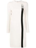 Jean Louis Scherrer Vintage - Beaded Panel 1990 Dress - Women - Acetate/viscose - 38, Nude/neutrals, Acetate/viscose