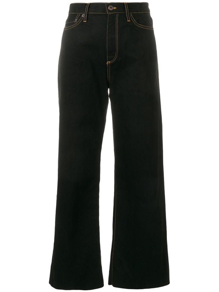 Simon Miller High Rise Wide Leg Jeans - Black