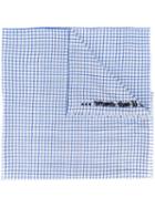 Faliero Sarti - Checked Scarf - Women - Silk/cotton/polyester/rayon - One Size, White, Silk/cotton/polyester/rayon