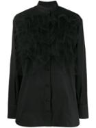 Valentino Tulle Overlay Shirt - Black