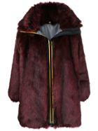 Faith Connexion Faux Fur Coat - Red