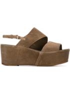 Roberto Del Carlo Platform Sandals, Women's, Size: 40, Brown, Calf Leather/leather