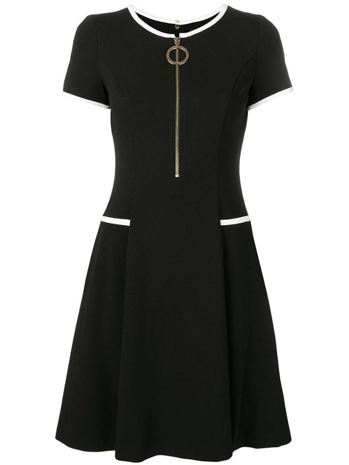 Dkny Contrast Trim Dress - Black