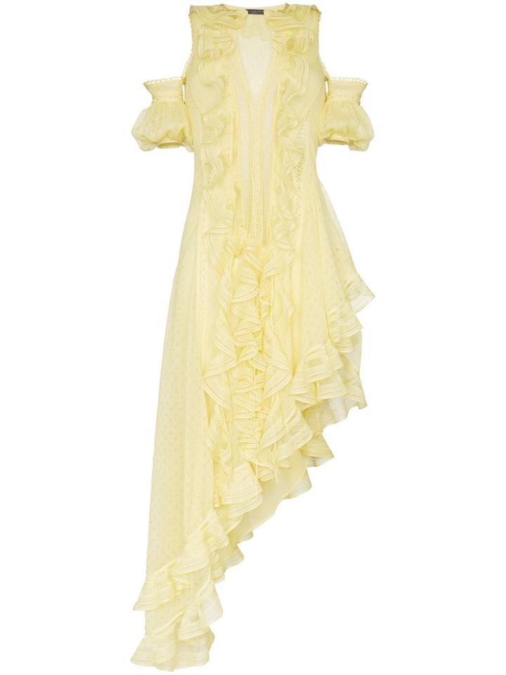 Alexander Mcqueen Asymmetric Mini Dress - Yellow