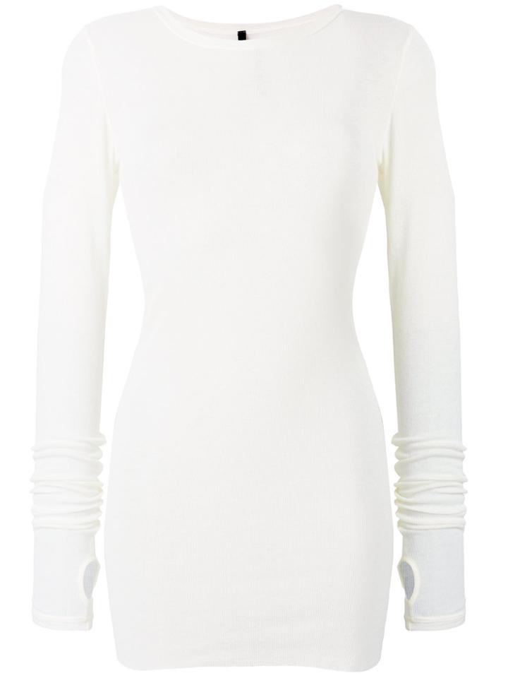 Isabel Benenato Fitted Knitted Top - White