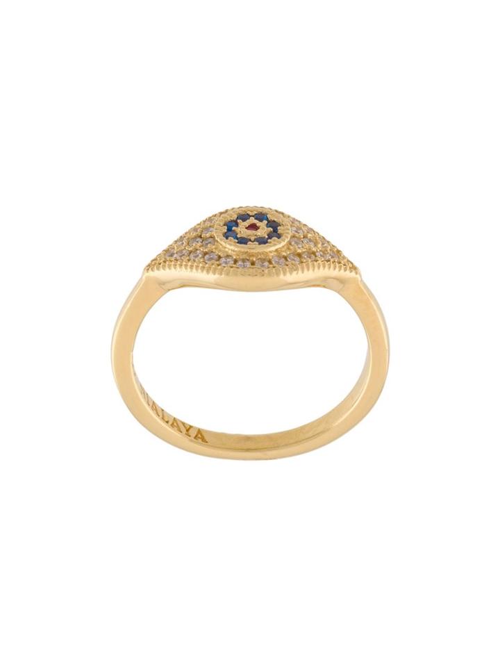 Nialaya Jewelry 'enchanting' Evil Eye Ring, Women's, Size: 7, Yellow/orange