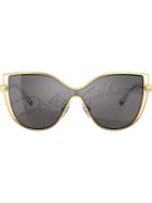 Dolce & Gabbana Eyewear Logo Lens Sunglasses - Gold