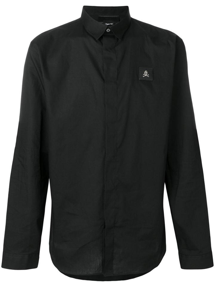Philipp Plein Cutaway Collar Shirt - Black