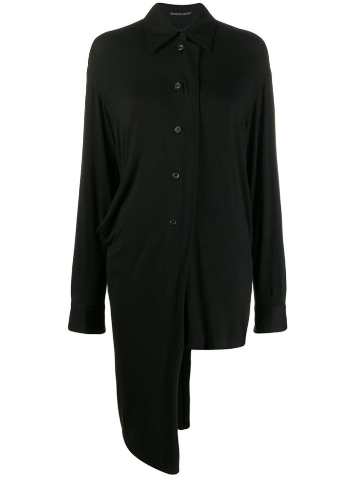 Yohji Yamamoto Asymmetric Long-sleeve Shirt - Black