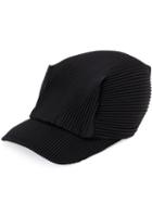 Pleats Please By Issey Miyake - Pleated Cap - Women - Polyester - One Size, Black, Polyester