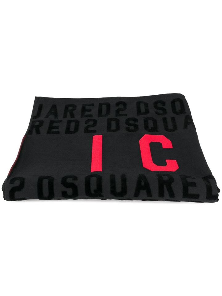 Dsquared2 Icon Beach Towell - Black