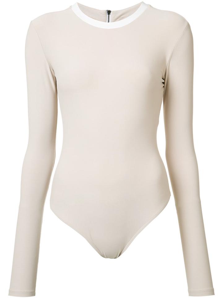 Alix Chloe Bodysuit, Women's, Size: Small, Nude/neutrals, Leather/nylon/spandex/elastane