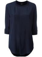 Joseph Three-quarters Sleeve Blouse, Women's, Size: 40, Cotton/silk/spandex/elastane