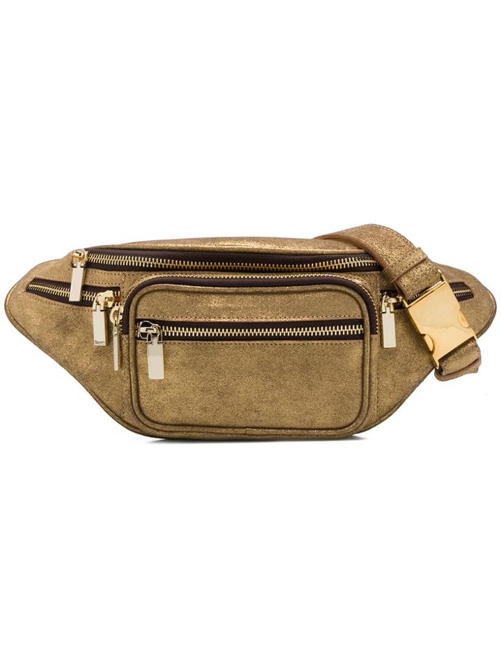 Manokhi Metallic Belt Bag - Gold