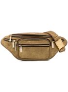 Manokhi Metallic Belt Bag - Gold