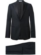 Armani Collezioni One Button Blazer, Men's, Size: 52, Black, Silk/polyester/viscose/virgin Wool