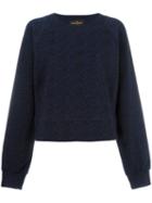 Vivienne Westwood Anglomania Metallic Embroidery Sweatshirt, Women's, Size: Medium, Blue, Cotton/polyamide/spandex/elastane/metallic Fibre