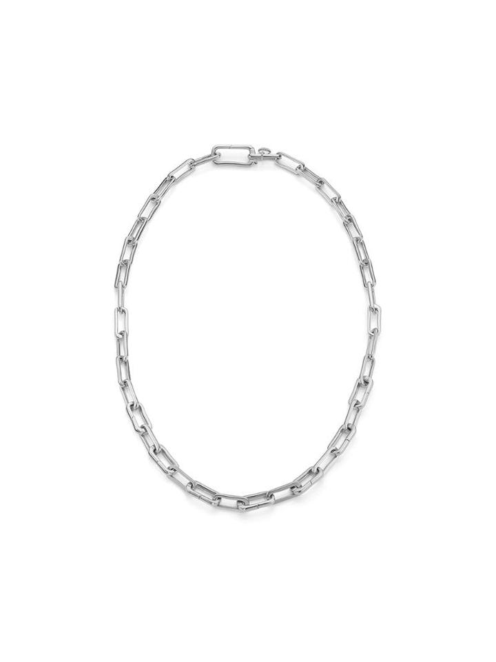 Monica Vinader Alta Capture Charm Necklace - Silver