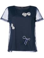 Weekend By Max Mara Bow Embellished Blouse - Blue