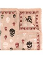 Alexander Mcqueen Skull Scarf, Women's, Pink/purple, Silk/modal