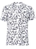 Neil Barrett Graphic Leopard All Over Print T-shirt, Men's, Size: Large, Blue, Cotton