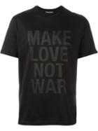 Neil Barrett Make Love Not War T-shirt, Men's, Size: Xs, Black, Cotton