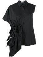 Balossa White Shirt - Deconstructed Shirt - Women - Cotton/polyamide/spandex/elastane - 40, Black, Cotton/polyamide/spandex/elastane