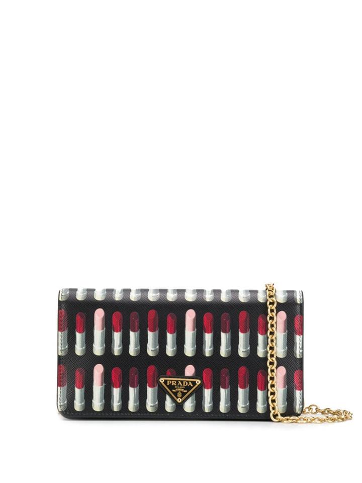 Prada Lipstick Print Mini Bag - Black