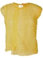 Comme Des Garçons Pre-owned Frilled Sleeveless Top - Yellow