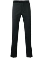 Les Hommes Contrast Waistband Classic Trousers - Black