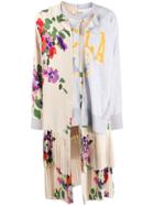 Junya Watanabe Floral Layered-panel Sweatshirt - Neutrals