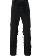 Palm Angels Distressed Jeans, Men's, Size: 33, Black, Cotton