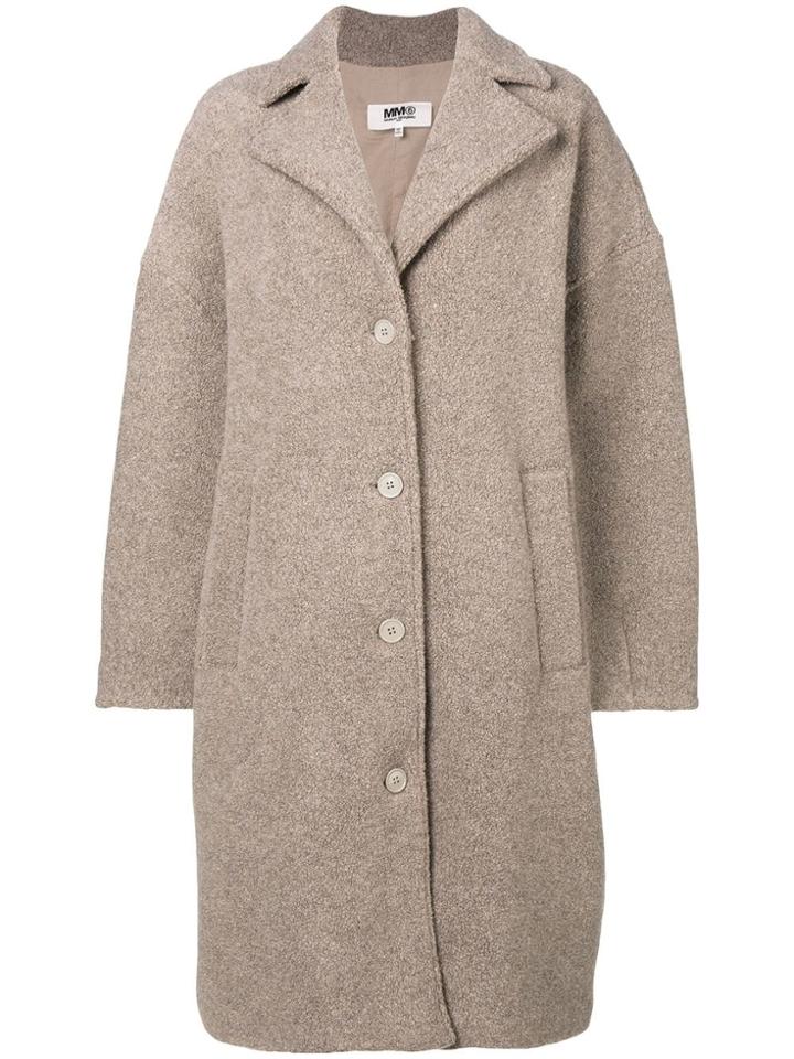 Mm6 Maison Margiela Oversized Coat - Neutrals