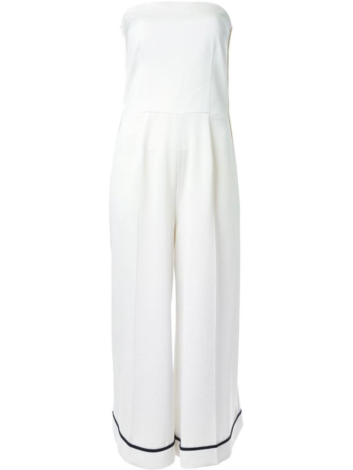 Le Ciel Bleu Bea Jumpsuit, Women's, Size: 38, White, Polyester/acetate