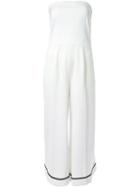 Le Ciel Bleu Bea Jumpsuit, Women's, Size: 38, White, Polyester/acetate