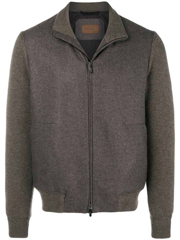 Corneliani Zip Up Jacket - Brown